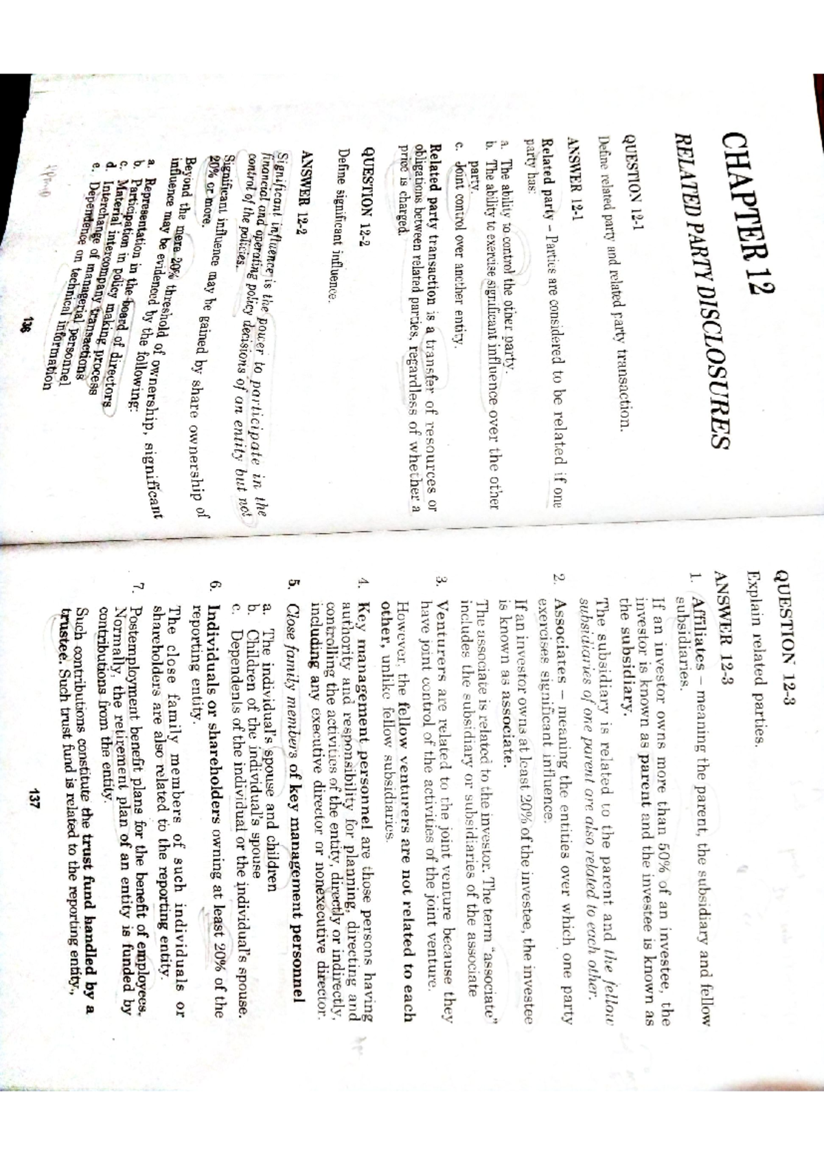 Toa - Theory of Accounts - 2024 - QUESTION CHAPTER 12 Explain related ...