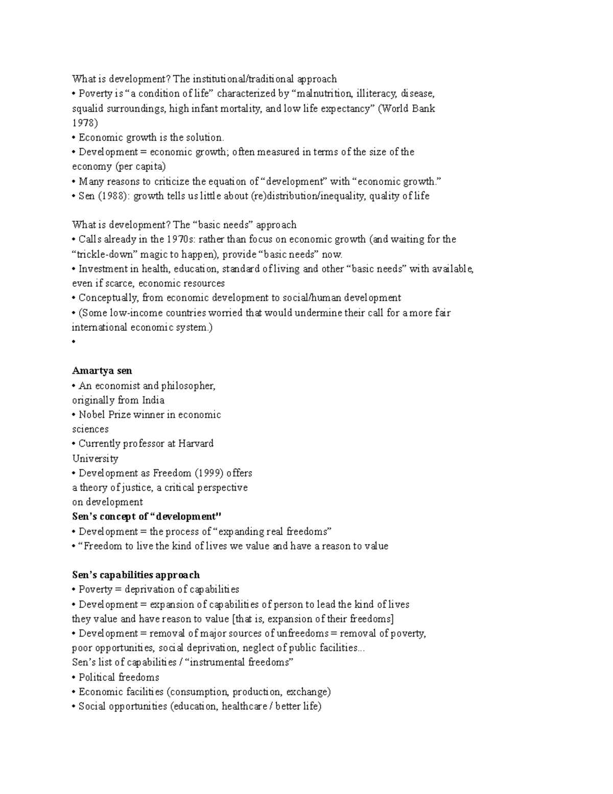 What is development - Nothing - What is development? The institutional ...