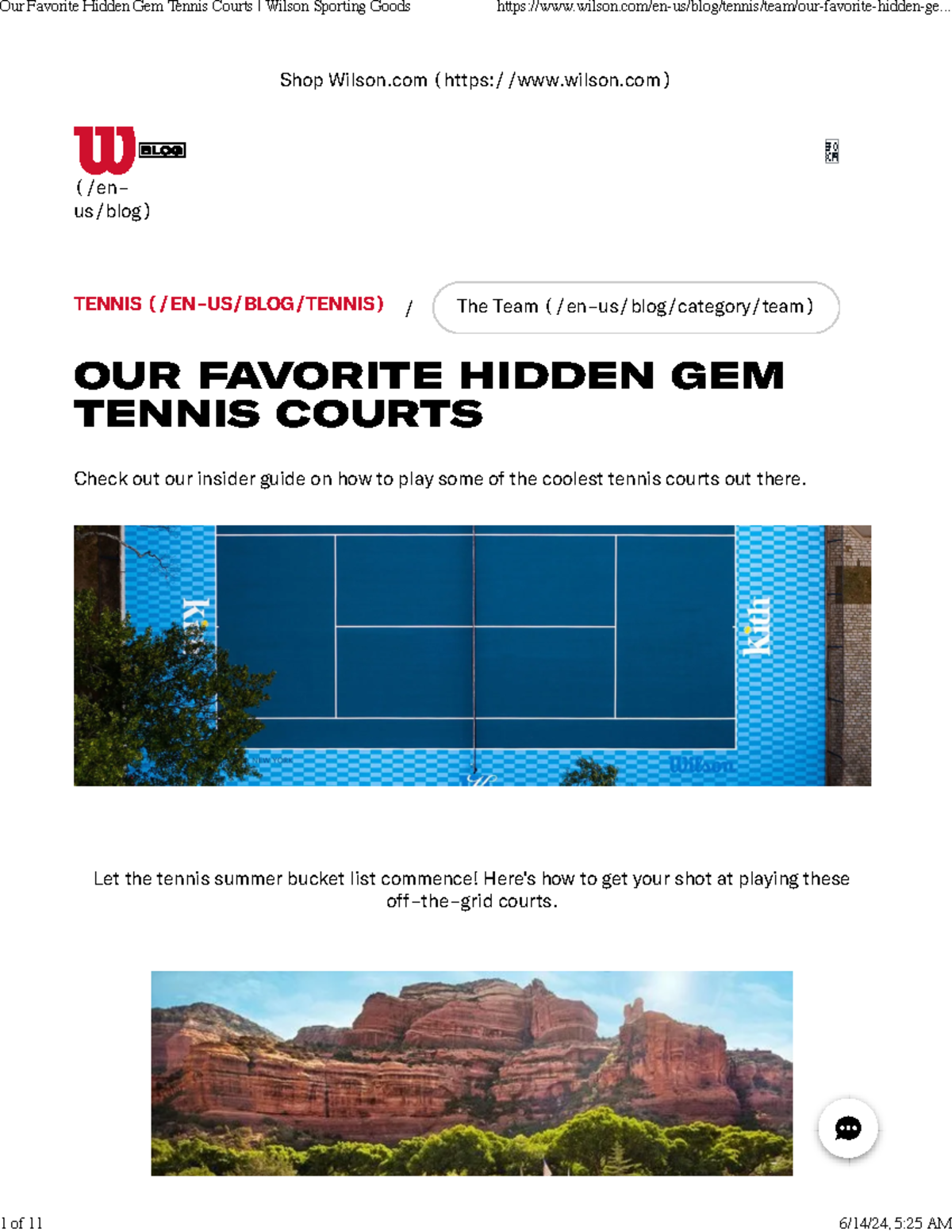 Our Favorite Hidden Gem Tennis Courts Wilson Sporting Goods Shop