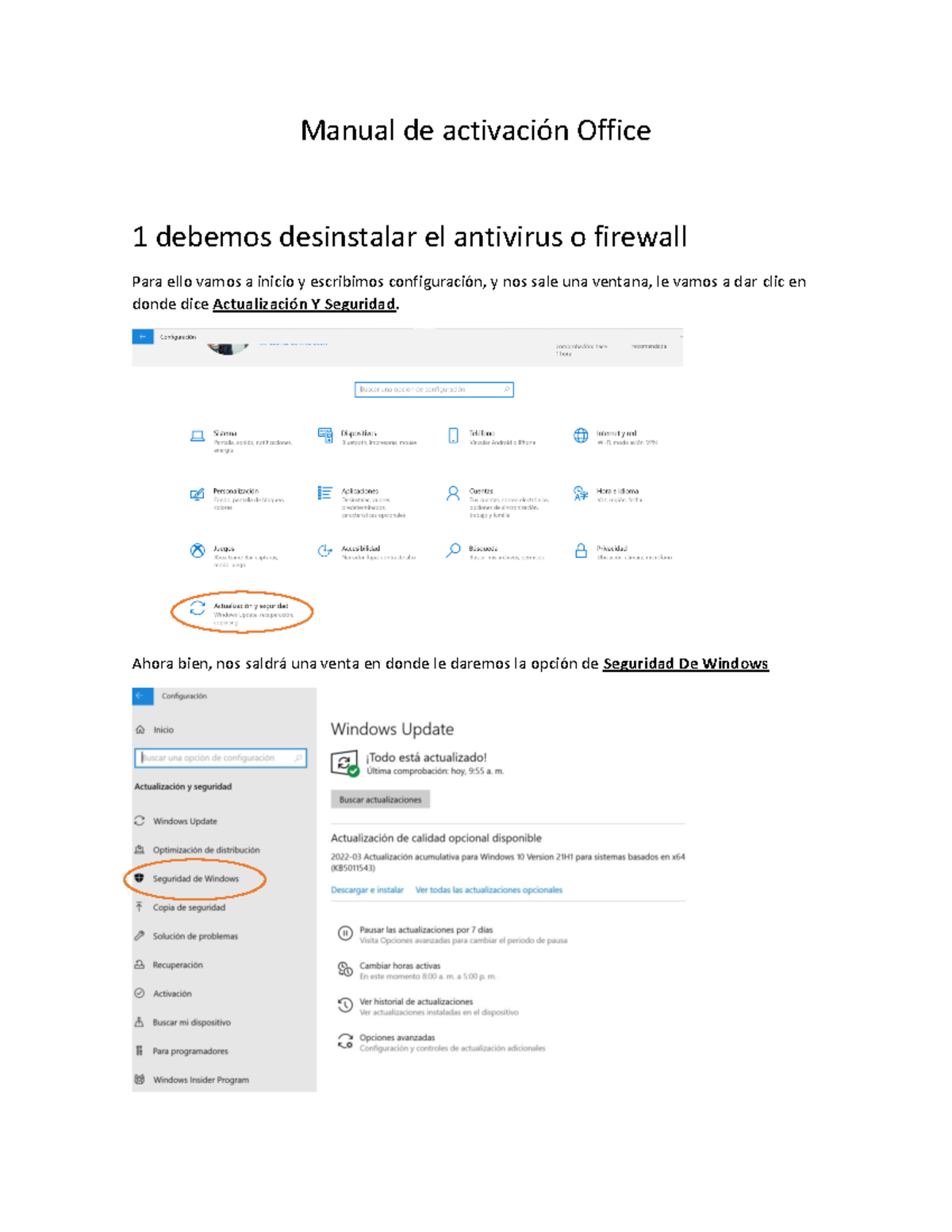 Manual de activación Office - Manual de activaciÛn Office 1 debemos ...