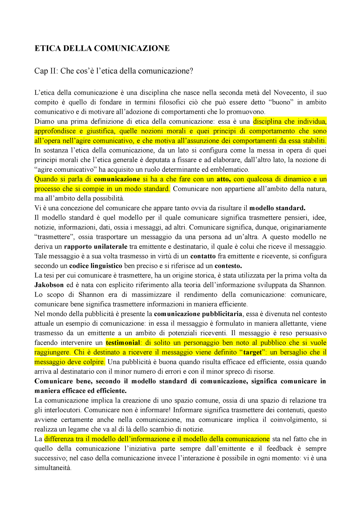 Etica Della Comunicazione Cap 2 3 Etica Della Comunicazione Cap Ii Che Cosè Letica Della 0149