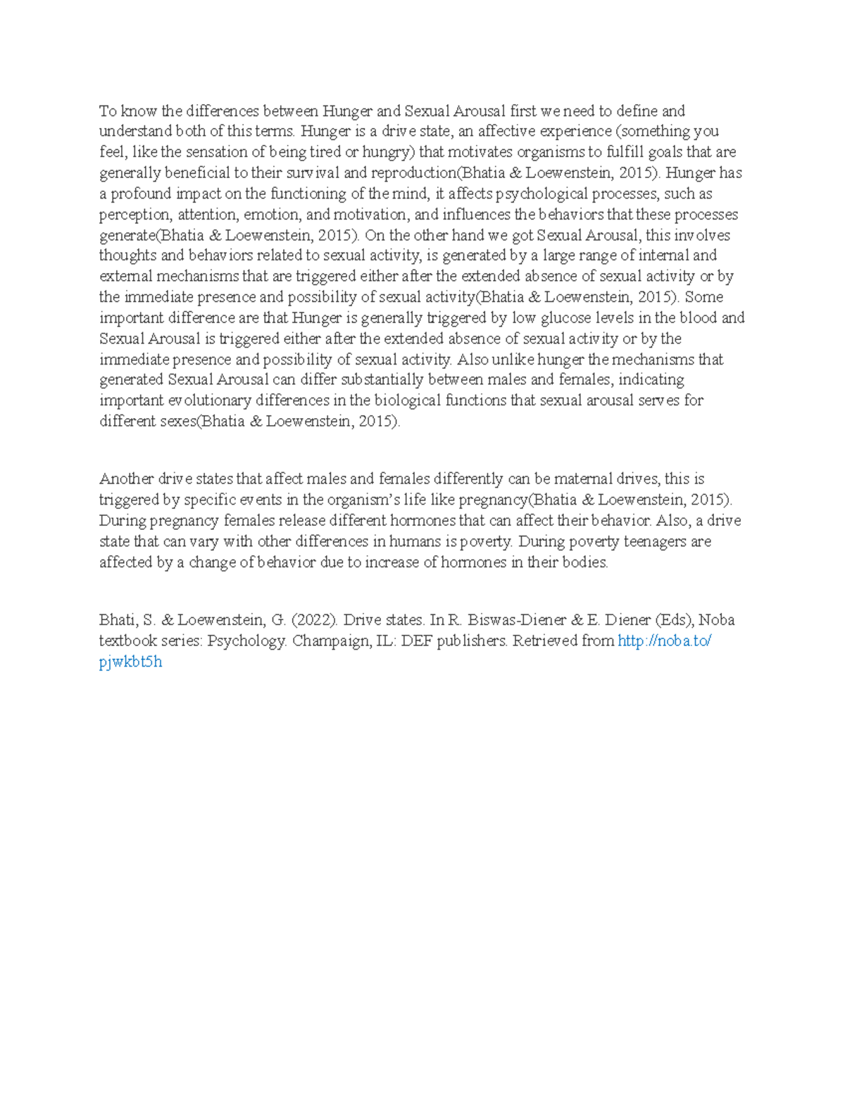 Drive states pdf To know the differences between Hunger and Sexual