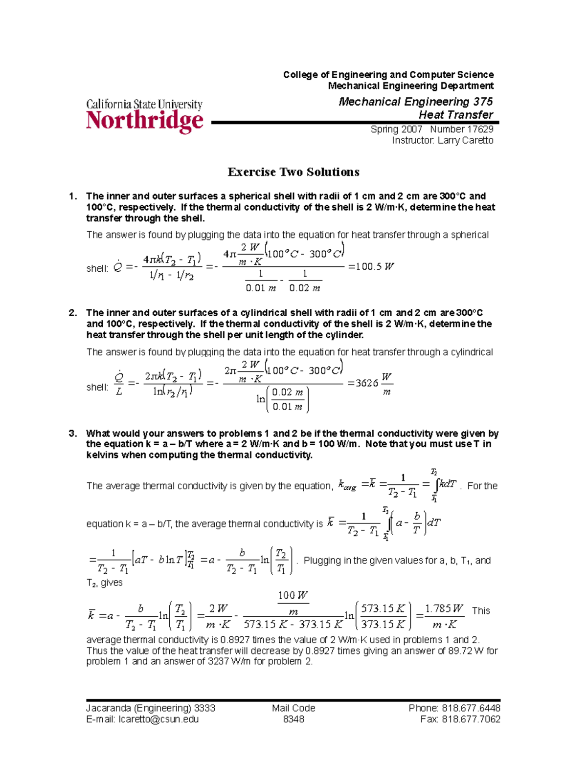 heat transfer 2010 - College of Engineering and Computer Science ...