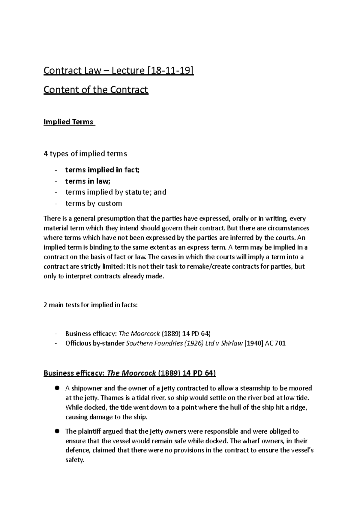 Implied Contract Terms 19 11 19 Contract Law Lecture 18 11 19   Thumb 1200 1698 