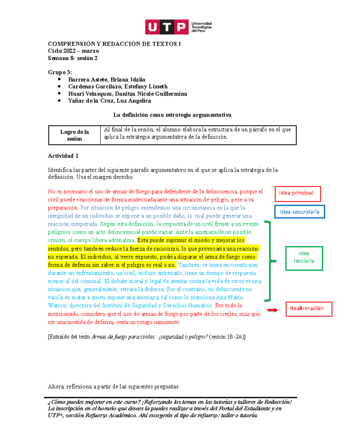 S08.s2 La Definición Como Estrategia Argumentativa (material) 2021 ...