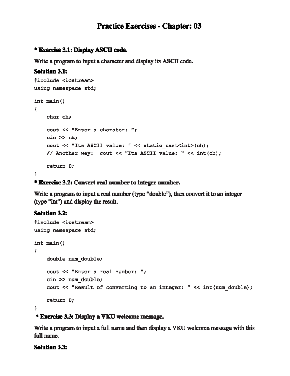 Chapter 3 Practice Exercises Cpp Anti Copy - Trường Đại học Công nghệ ...