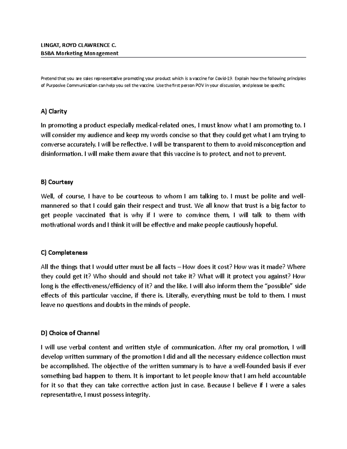 Lingat, ROYD Clawrence (Purposive Communication) - LINGAT, ROYD ...
