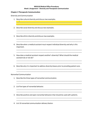 [Solved] List 10 Nonverbal Communication Delivery Factors - Medical ...