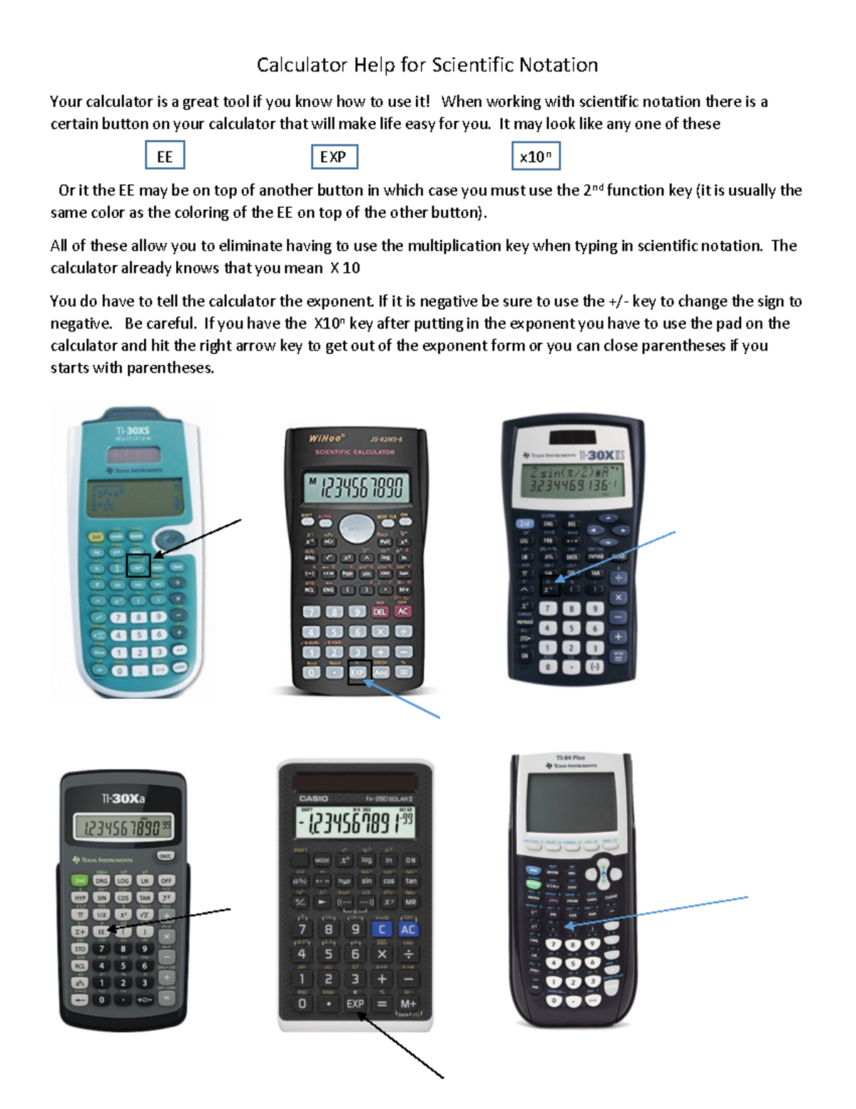 Calculator Help For Scientific Notation 2018 - Calculator Help For ...