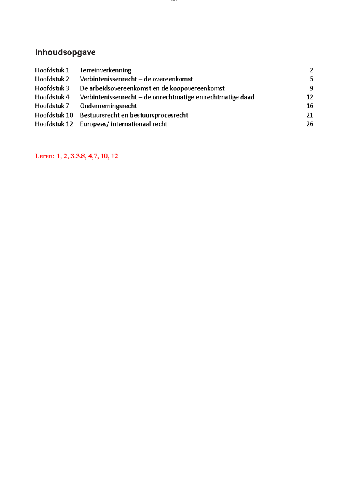 Samenvatting Hoofdlijnen Nederlands Recht Hoofdstuk 1-12 ...