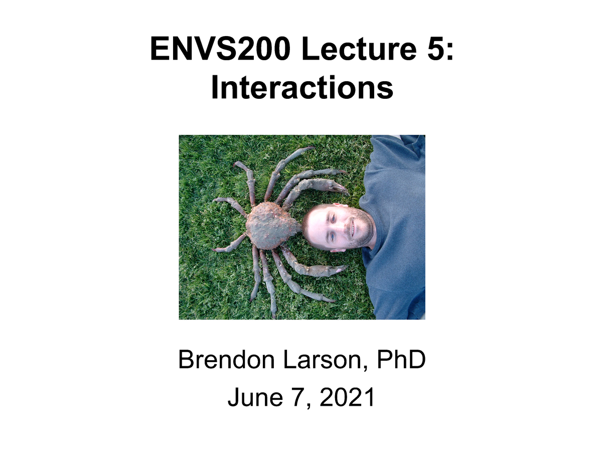 Lecture 5 2021,ENVS200 University Of Waterloo, With Professor - ENVS200 ...