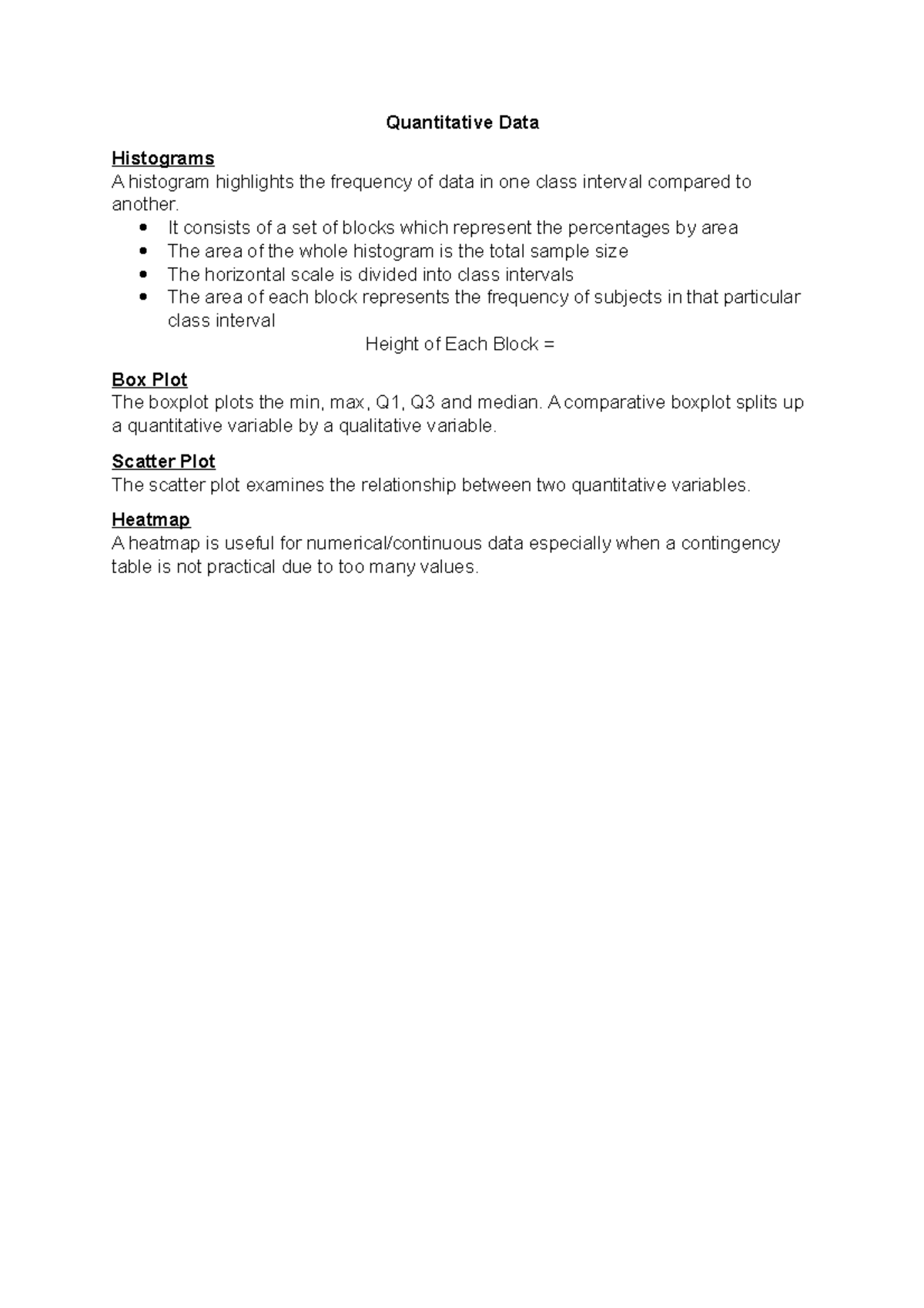 L4 quantitative data quantitative data histograms a histogram