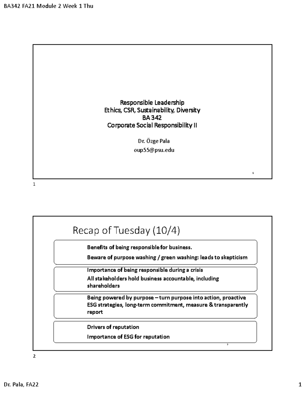 BA 342 Module 2 Week 1 - BA342 FA21 Module 2 Week 1 Thu Responsible ...