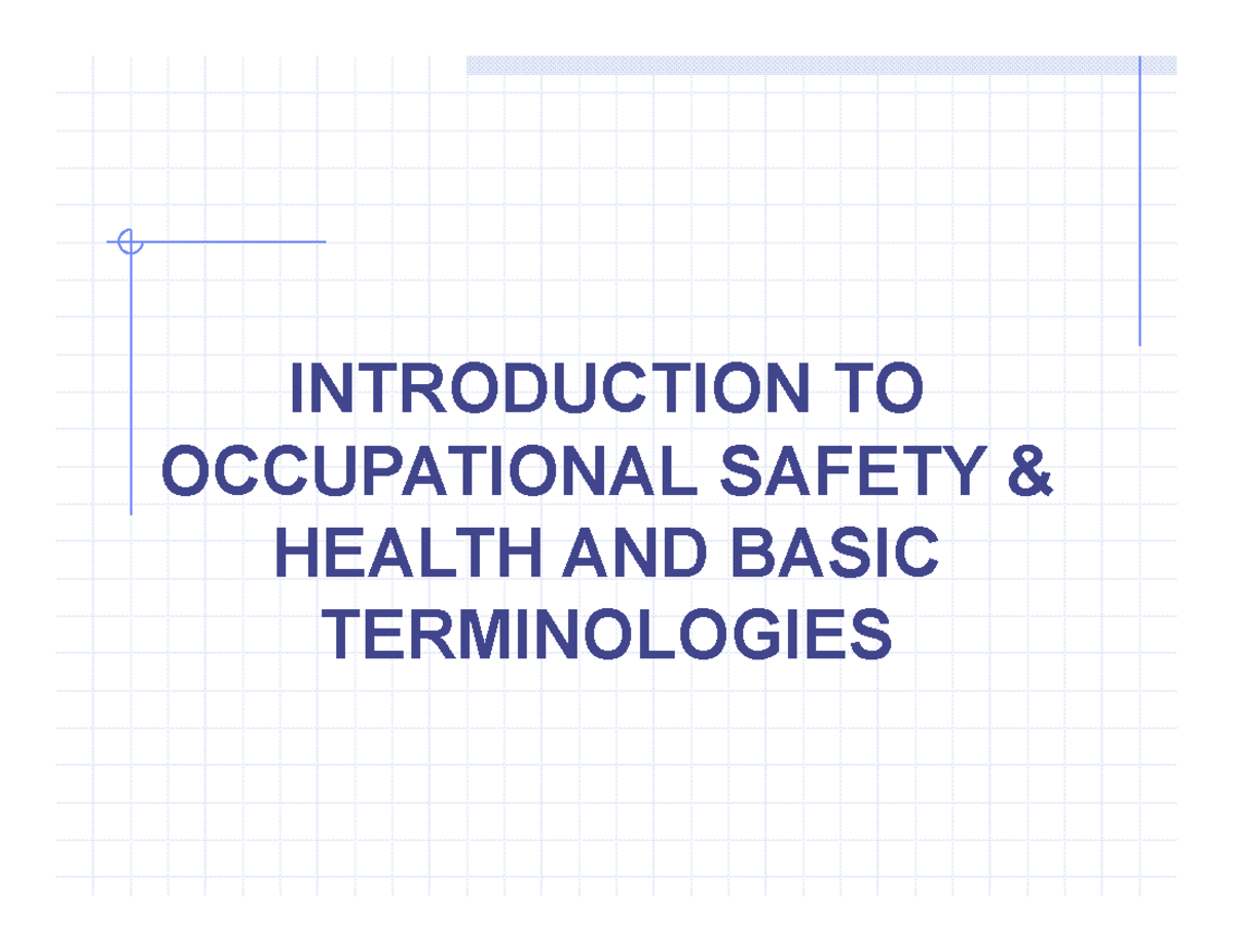 1. Introduction Construction Safety - INTRODUCTION TO OCCUPATIONAL ...