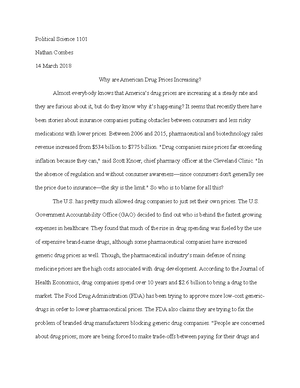 Why are Drug Prices Increasing