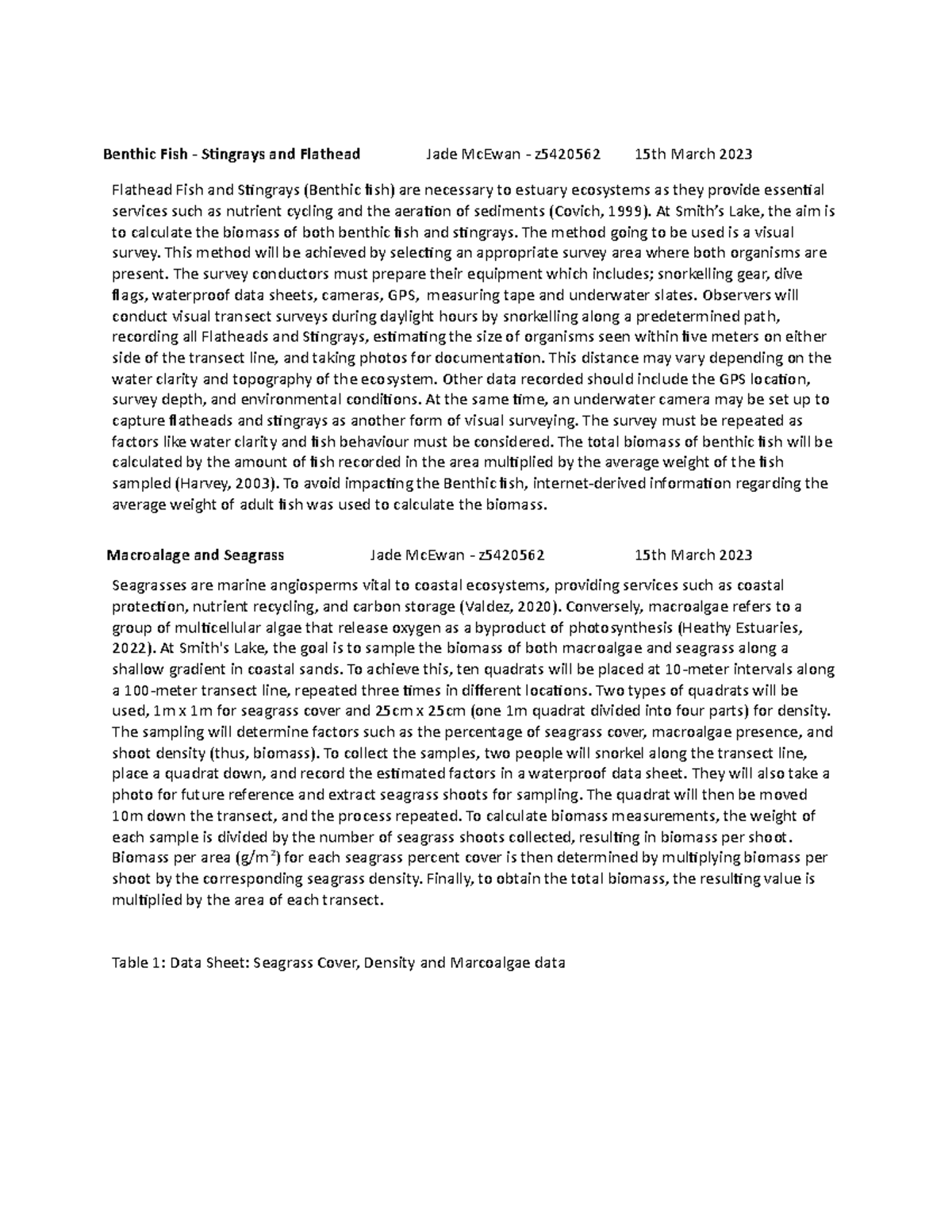 field-trip-methods-report-bios3081-benthic-fish-stingrays-and