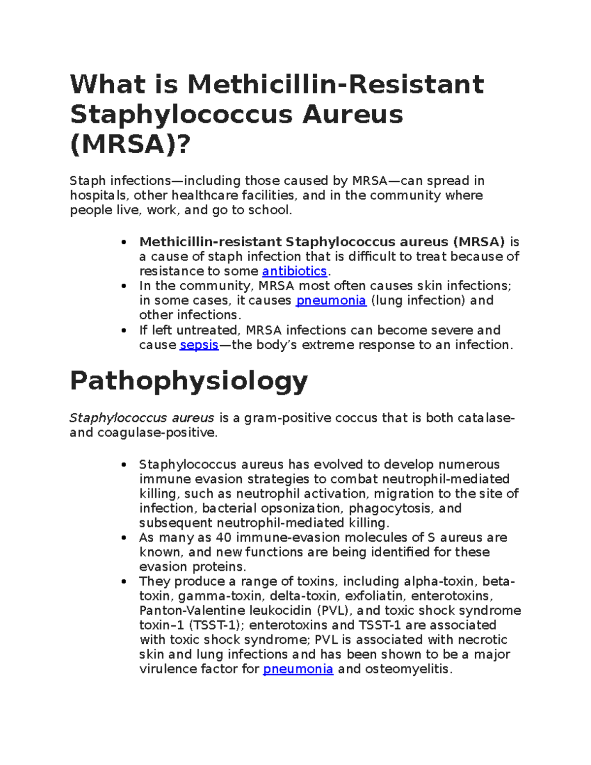 What is MRSA Carmines What is MethicillinResistant Staphylococcus