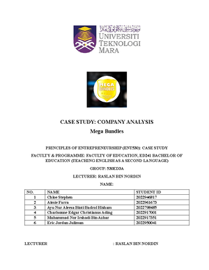 ent530 case study assignment