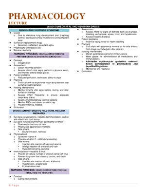 Pharmacology- Notes - PHARMACOLOGY NOTES Introduction to Drugs Key ...