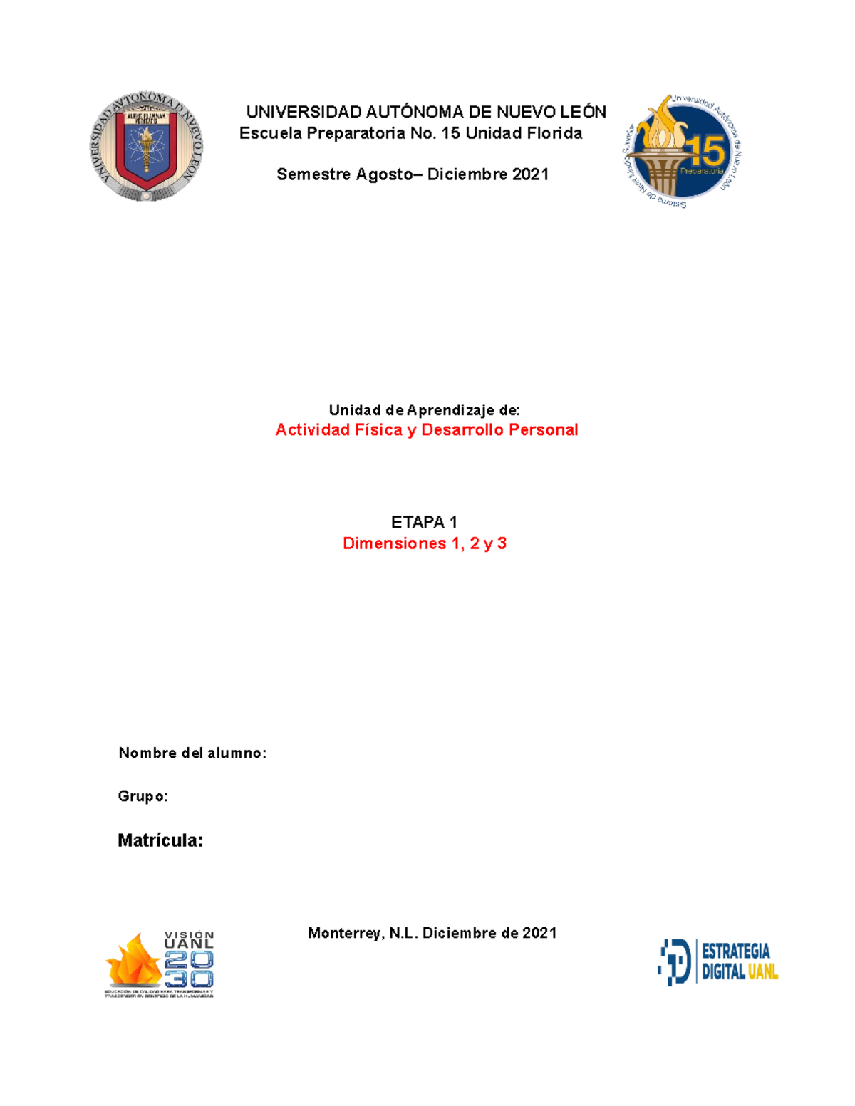 Parstudocu - etapa 1 actividad de requisito - UNIVERSIDAD AUTÓNOMA DE ...