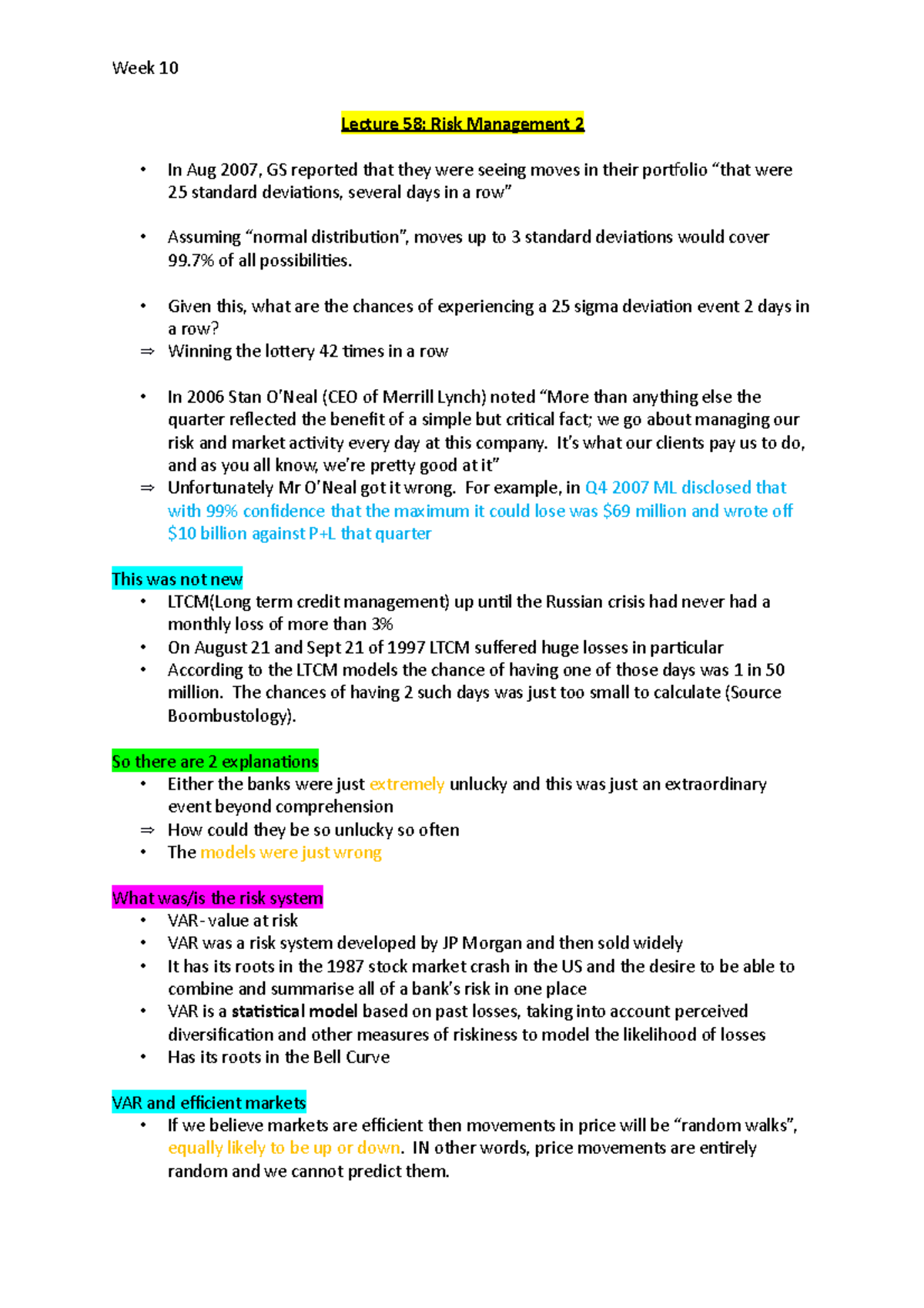 Lecture 58 - Risk Management 2 - Week 10 Lecture 58: Risk Management 2 ...