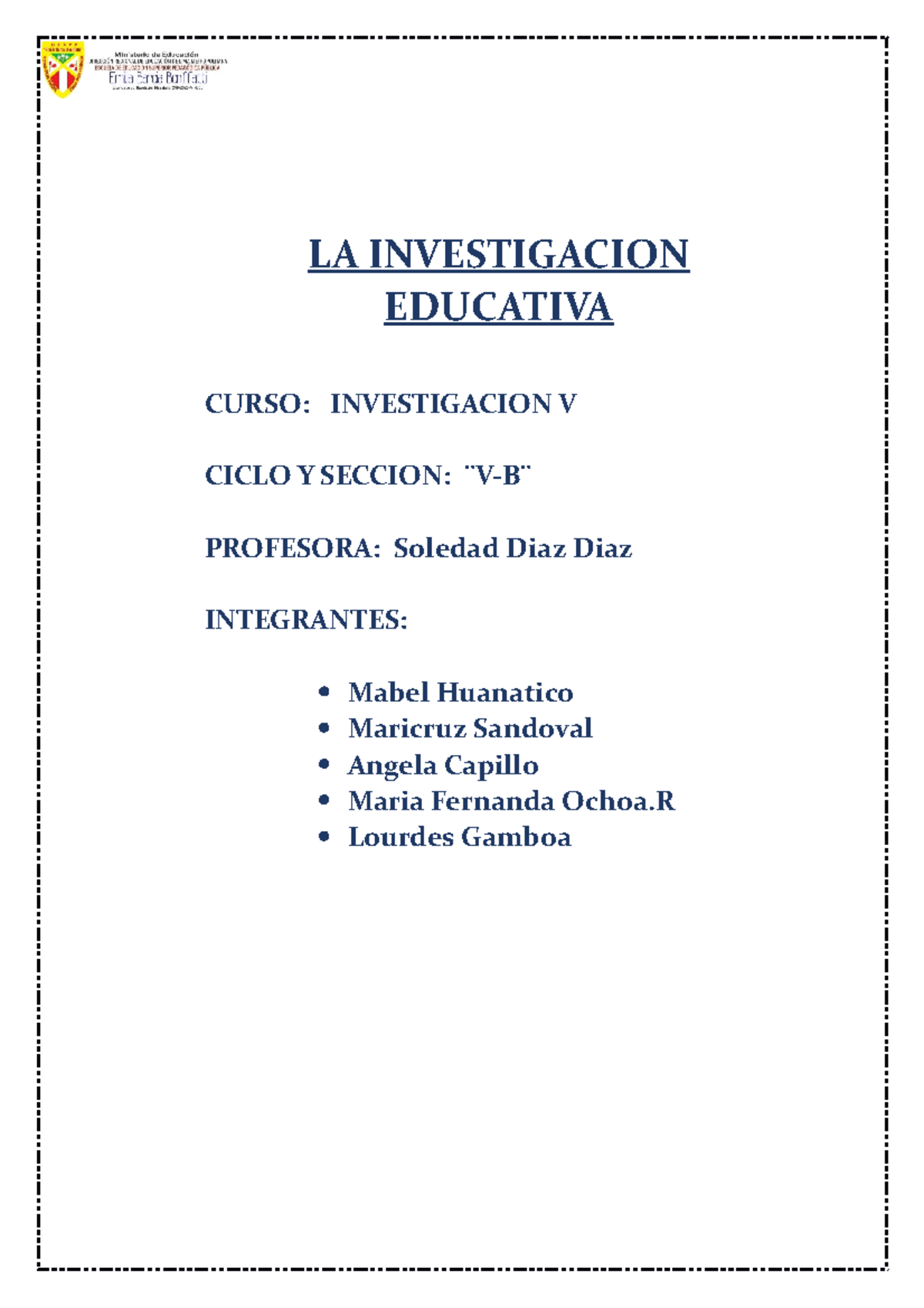 Investigacion Educativa- Grupo 1 - LA INVESTIGACION EDUCATIVA CURSO ...