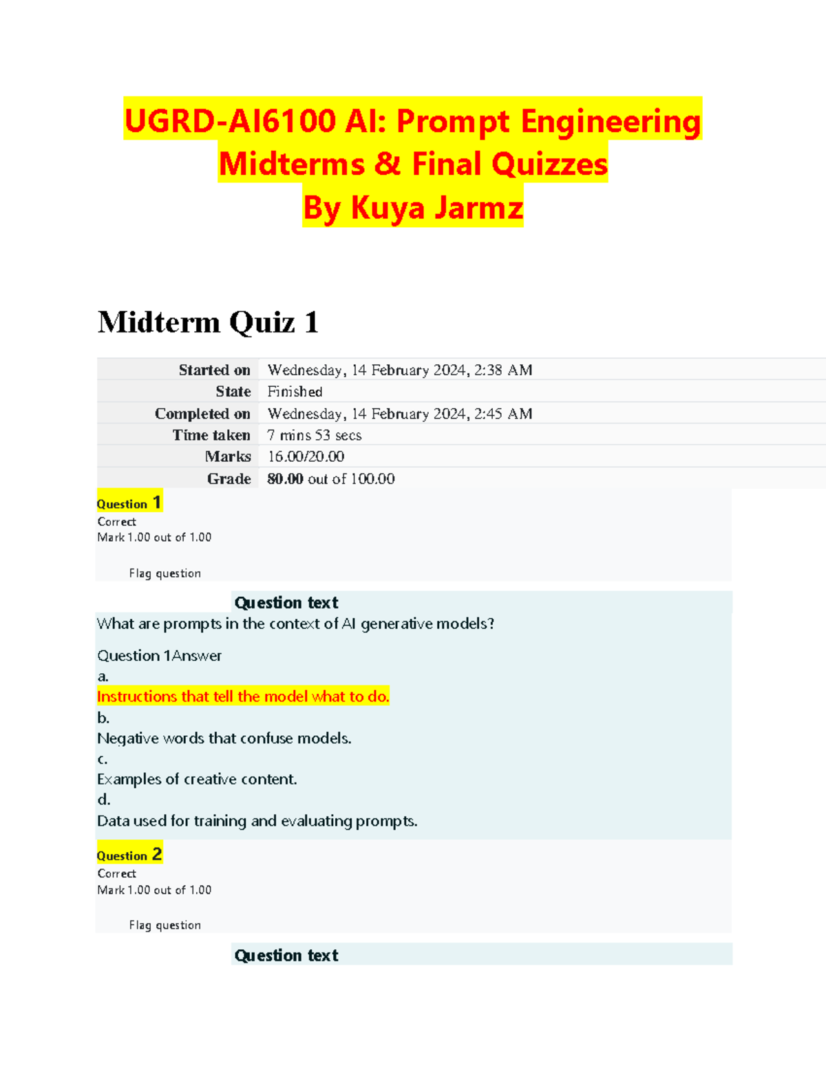 UGRD-AI6100-AI-Prompt-Engineering Midterms Final - UGRD-AI6100 AI ...