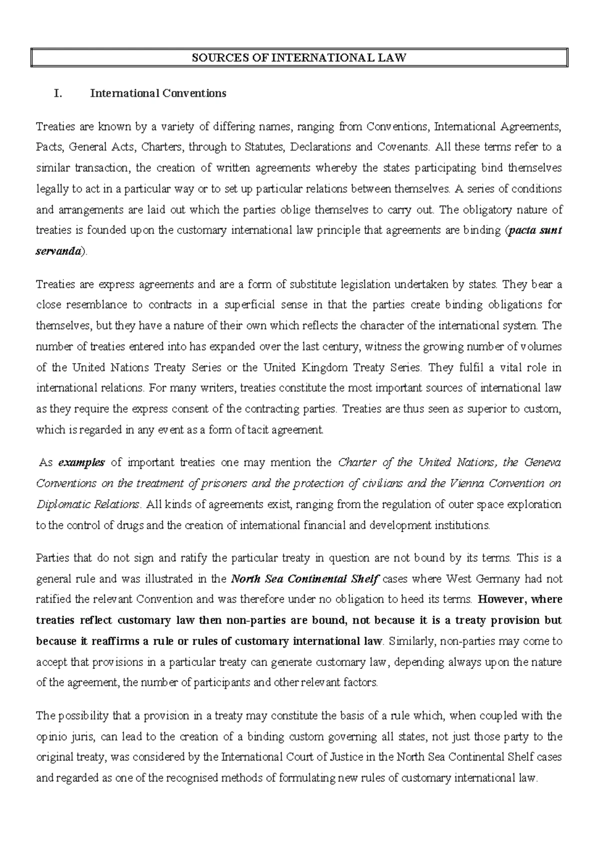 PIL Question Tally - INTRODUCTION Sources of International Law ...