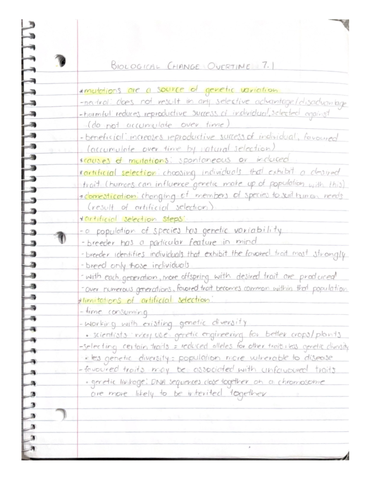 Bio chapter 7 notes 2 - Studocu
