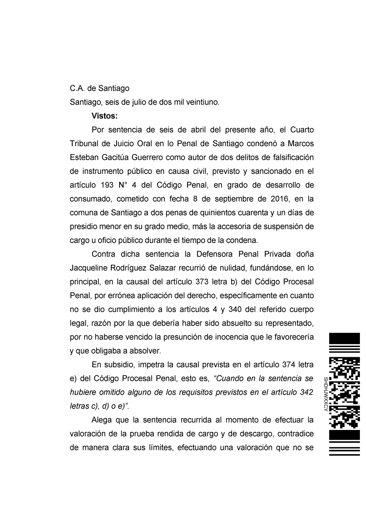 Nulidad+ Falsificacion+ Garcia+ Guerrero - C. De Santiago Santiago ...