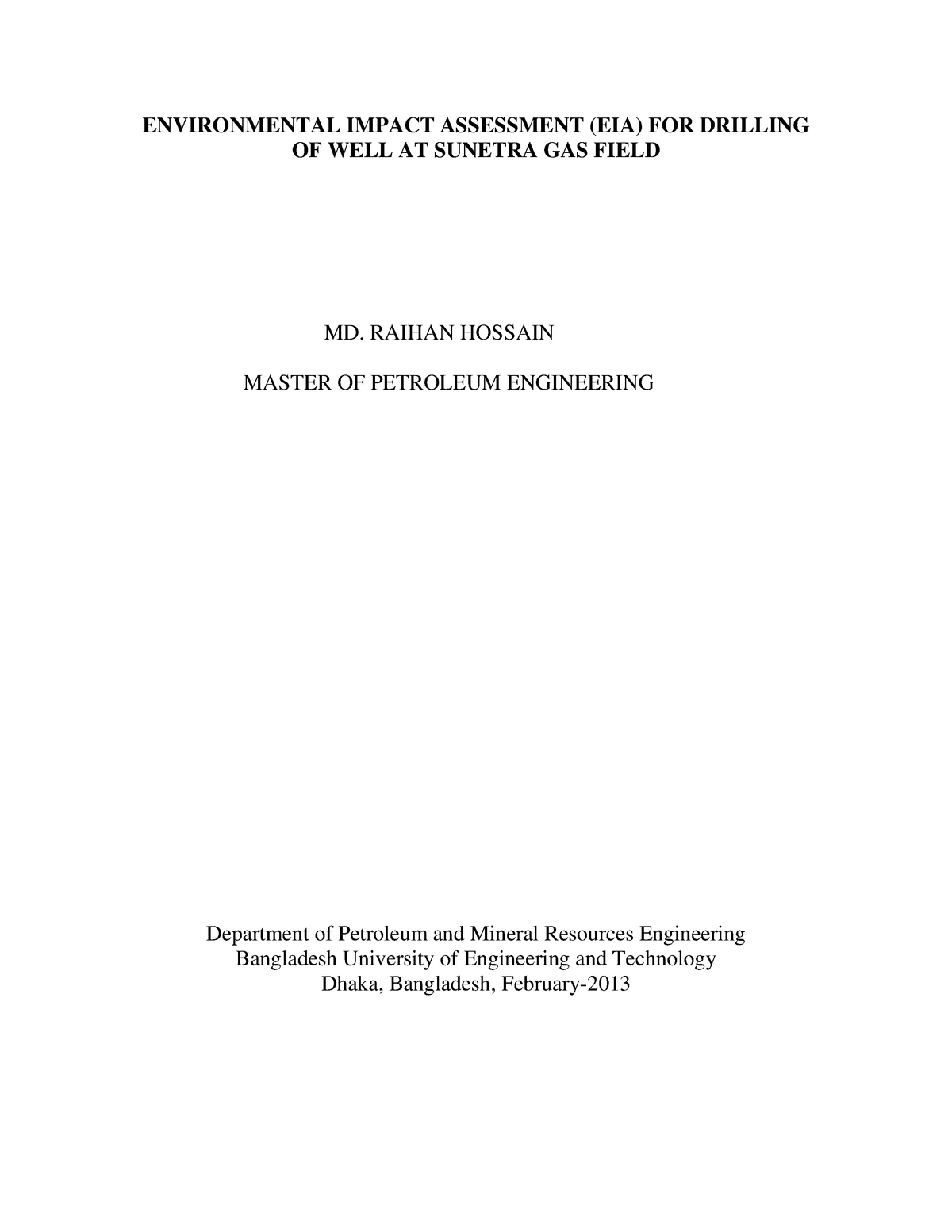 environmental impact assessment thesis