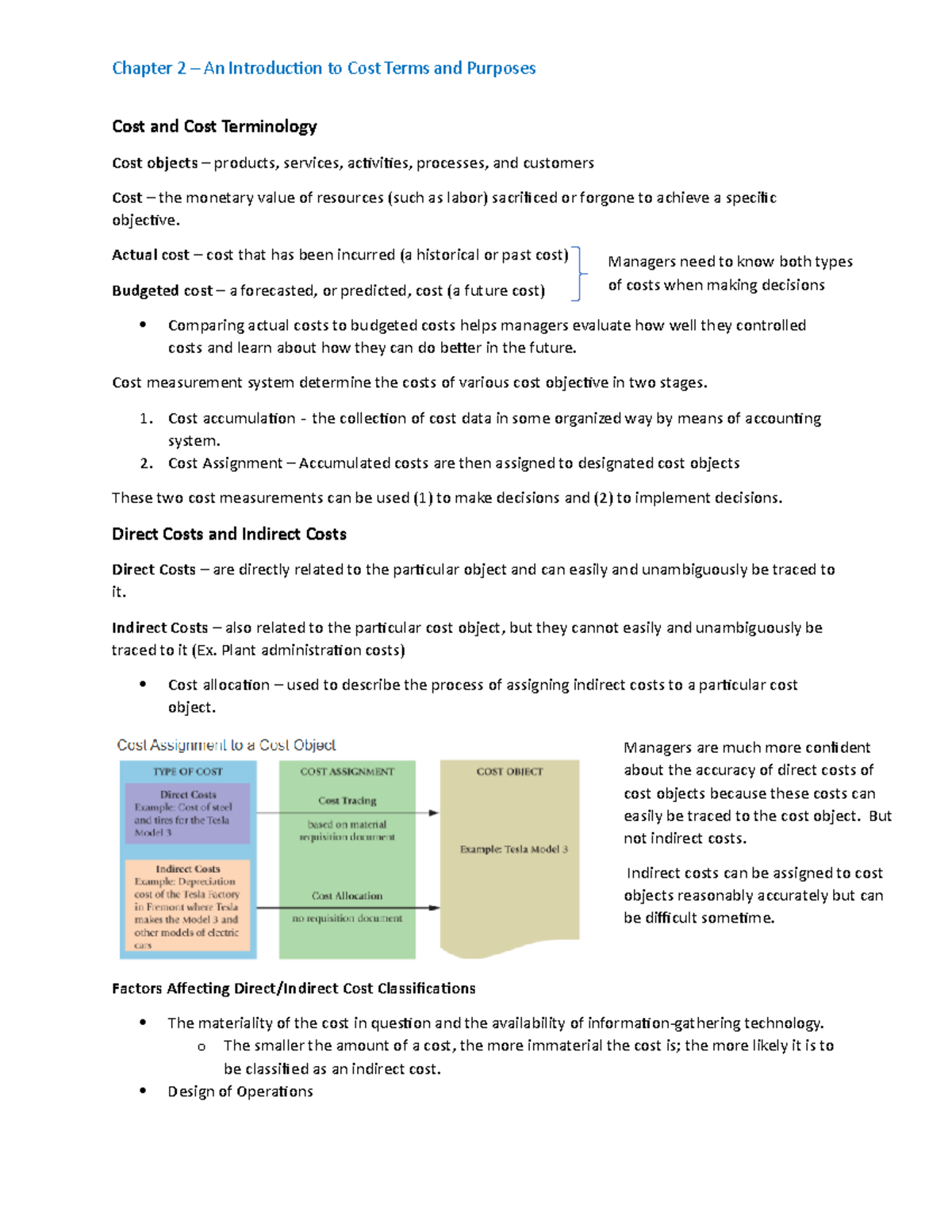 Chapter 2 - An Introduction to Cost Terms and Purposes - Cost and Cost ...