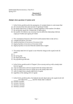 PS2 Solution - Intermediate Macroeconomics Solutions to Problem Set 2 1 ...