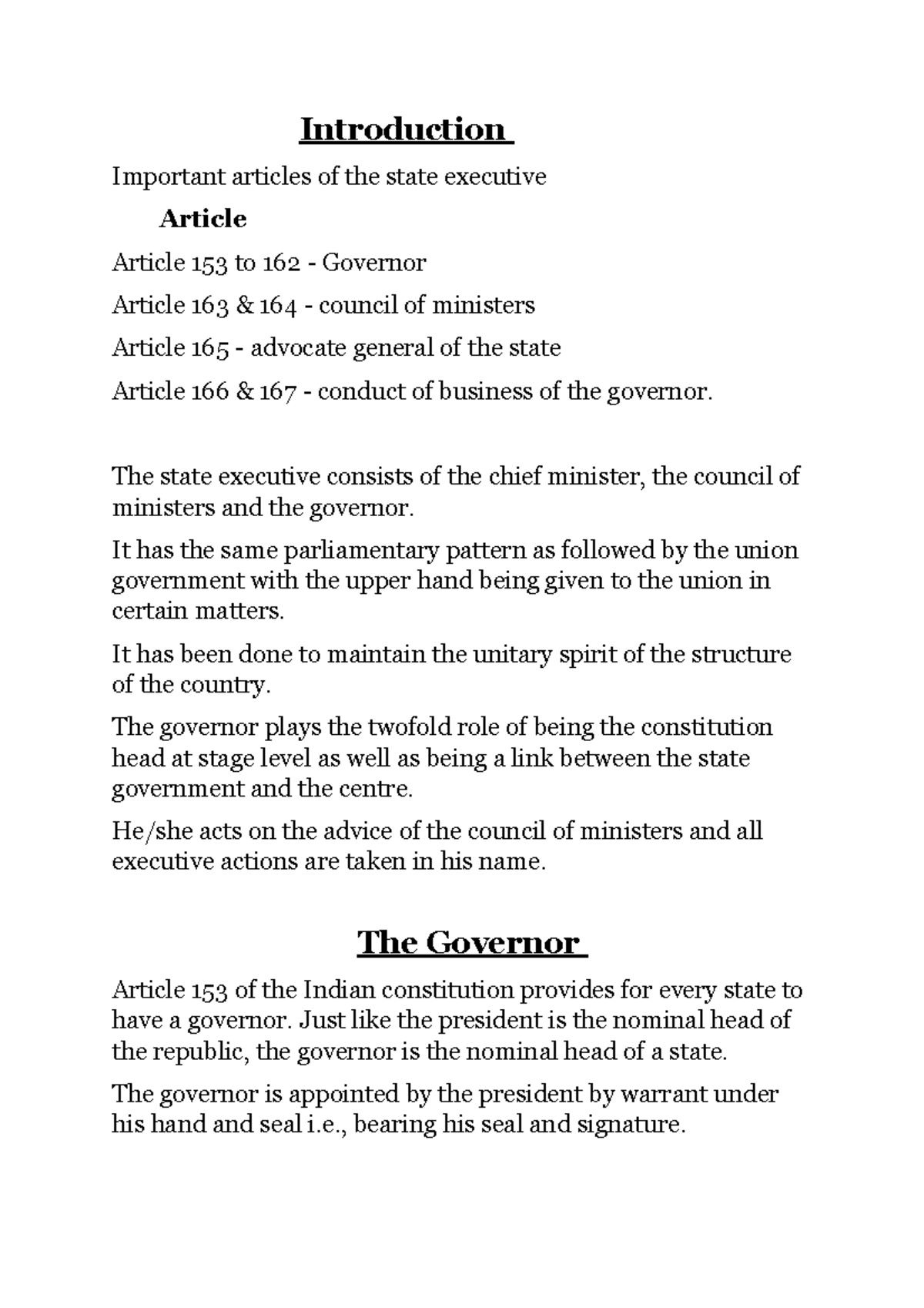 Constitution state I am a student of Banasthali Vidyapith