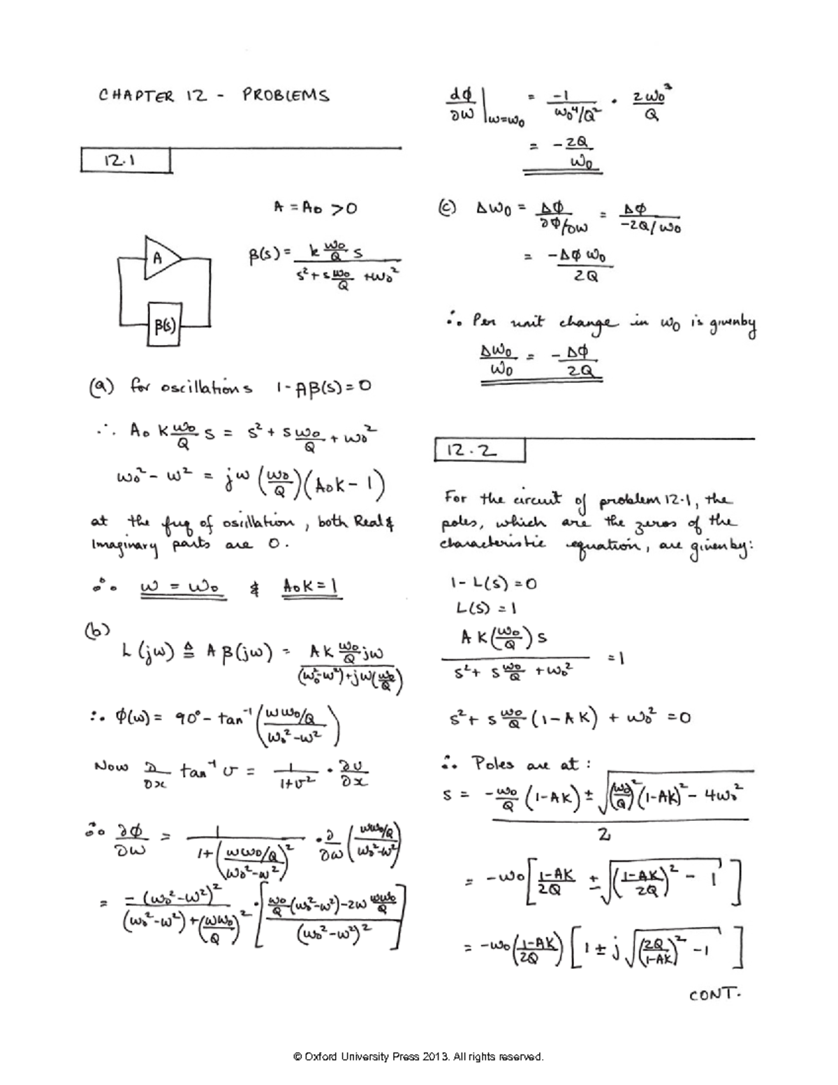Electronic Devices and Circuit Theory Numerical Problem Solutions 12,13 ...