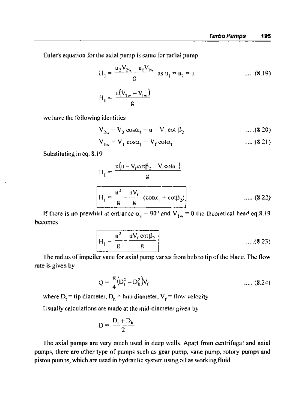Fluid Mechanics Notes (49) Euler's equation for the axial