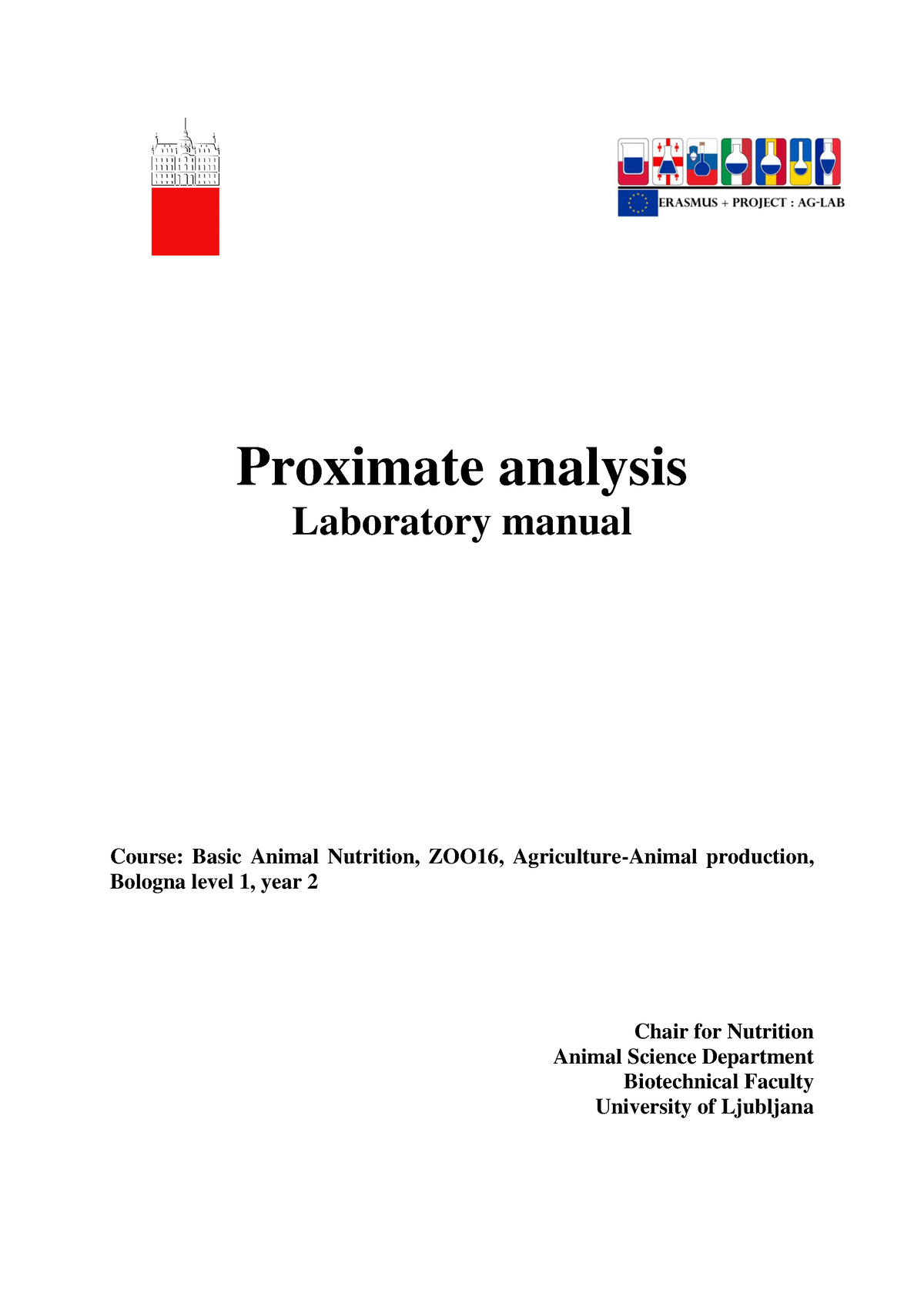 Proximate Analysis Notes Chem IV - Proximate Analysis Laboratory Manual ...