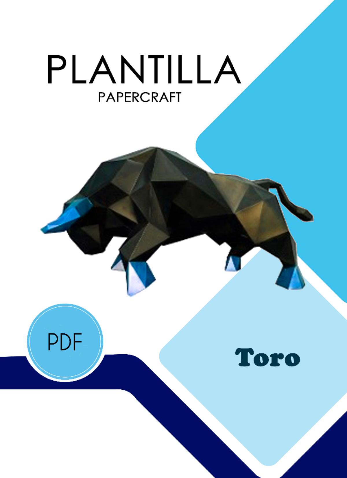 Papercraft Toro (plantilla) - PLANTILLA PAPERCRAFT PDF Toro PLANTILLA ...