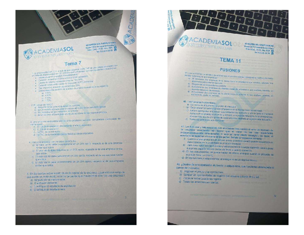 Test sol tema 7, 11, 12 - Ejercicios tipo test como los del examen, de ...