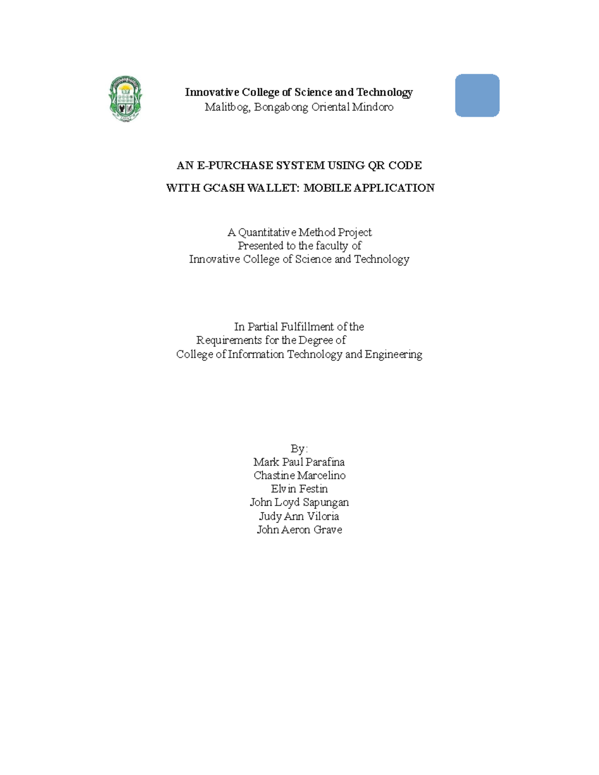 Chapter-1 - This is only an example of my Capstone project. Please be ...