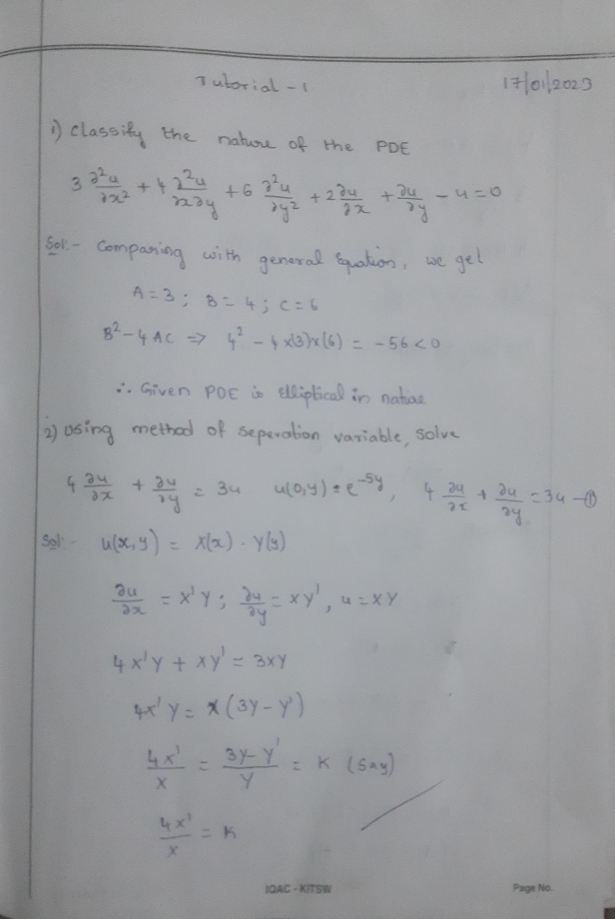 AM T1 Solutions PDF - Notes - .. Ir'\ ~f) ~ e ! \ ' :~ ''"' f ( C') c ...