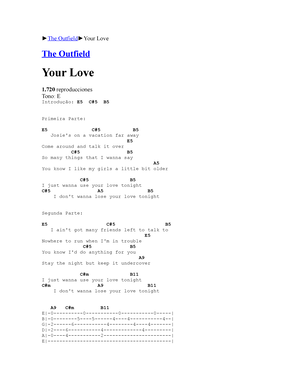 The Outfield – Your Love Lyrics
