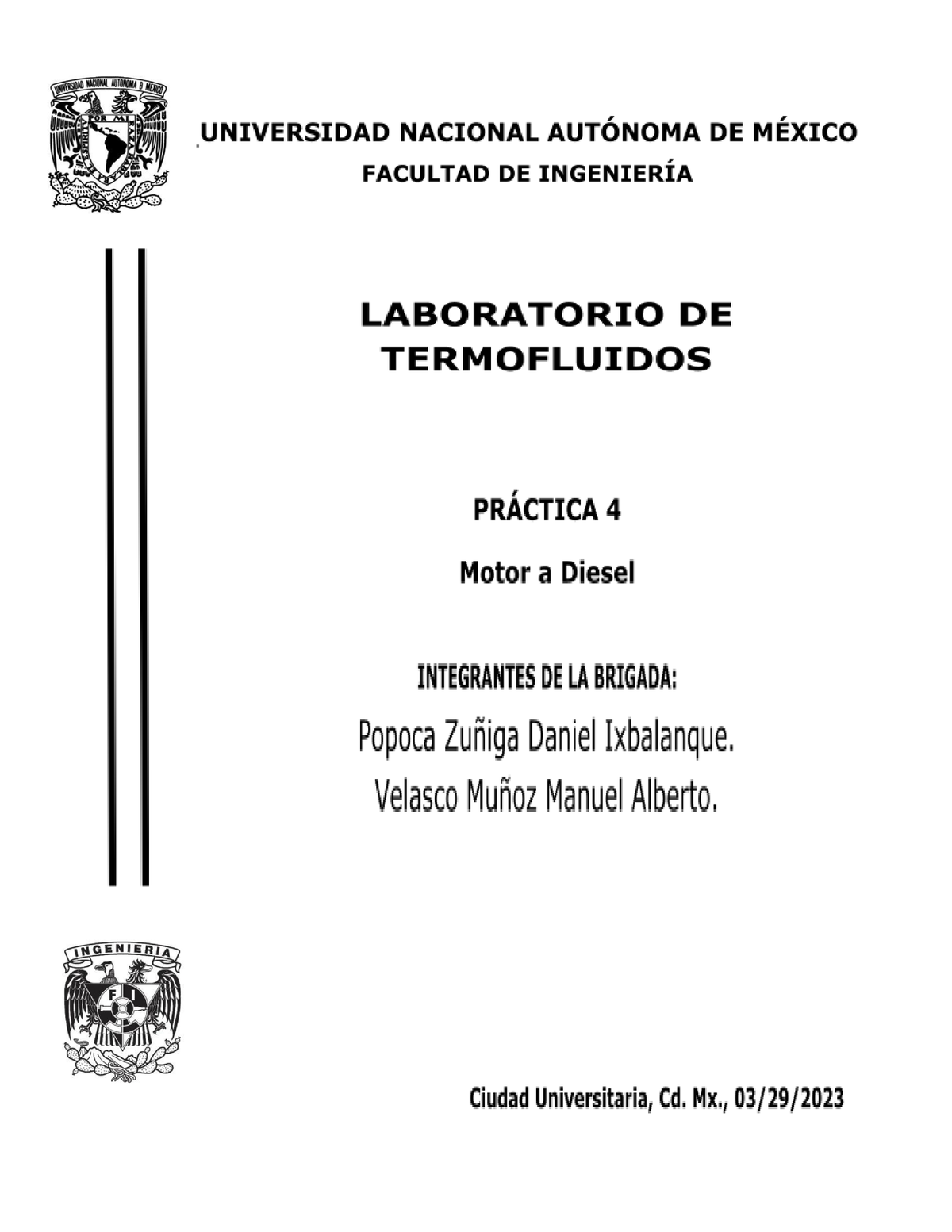 Practica 4 Laboratorio De Termofluidos - Resumen. El Documento Se ...