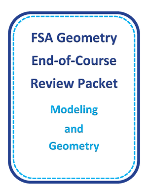 MAFS Geo EOC Review Modeling With Geometry - Answer Key - FSA Geometry ...