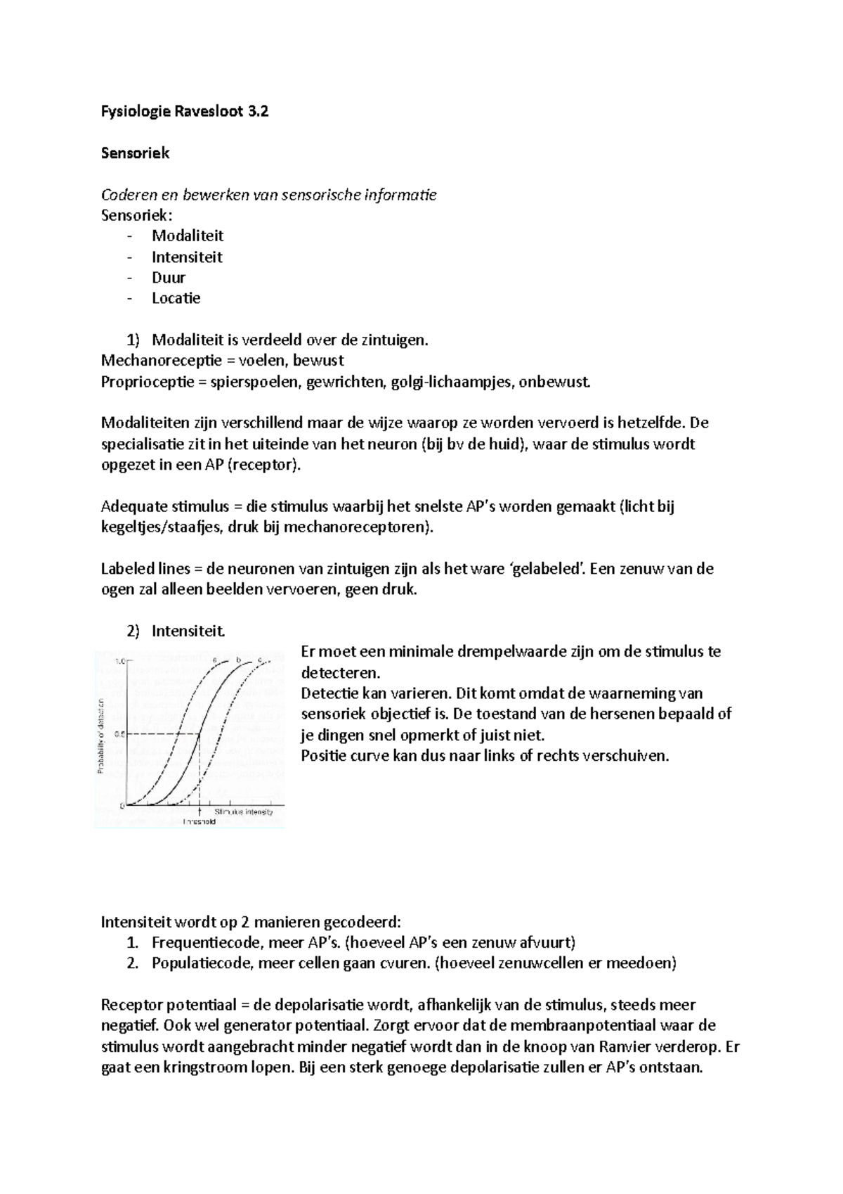 Fysiologie Ravesloot Blok 3.2: Ziekten Van Het Zenuwstelsel ...