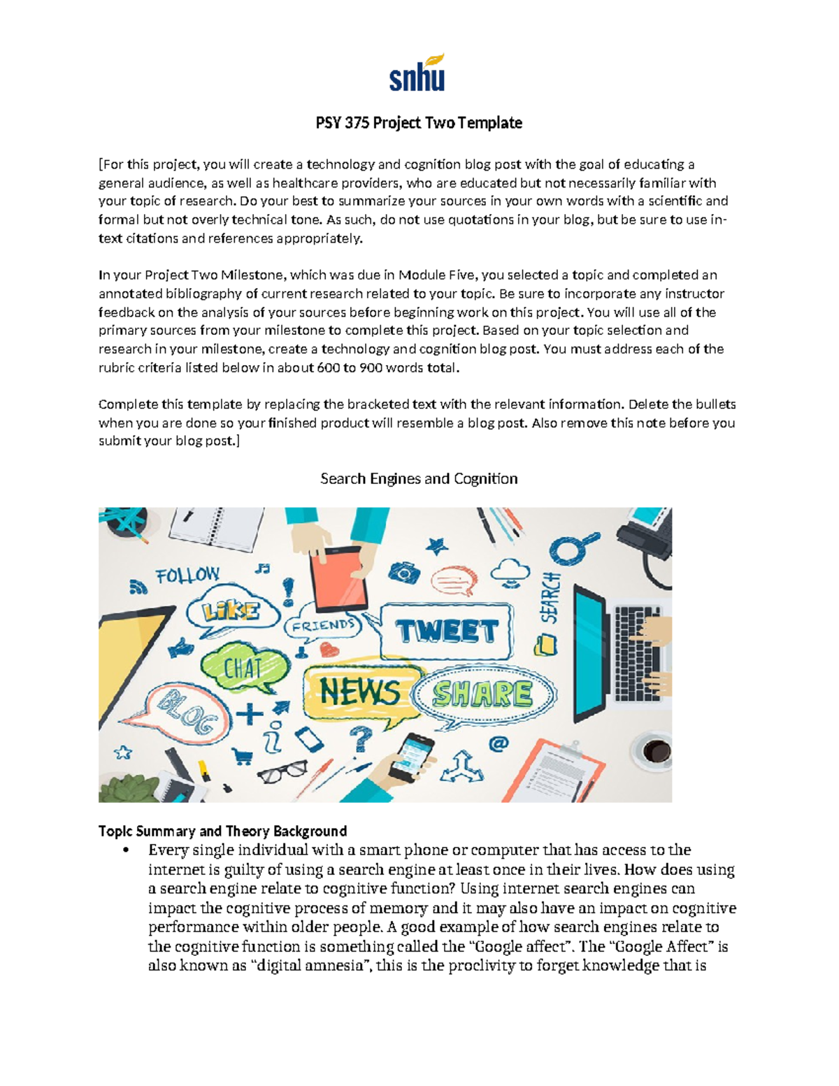 PSY 375 Project Two completed - PSY 375 Project Two Template [For this ...