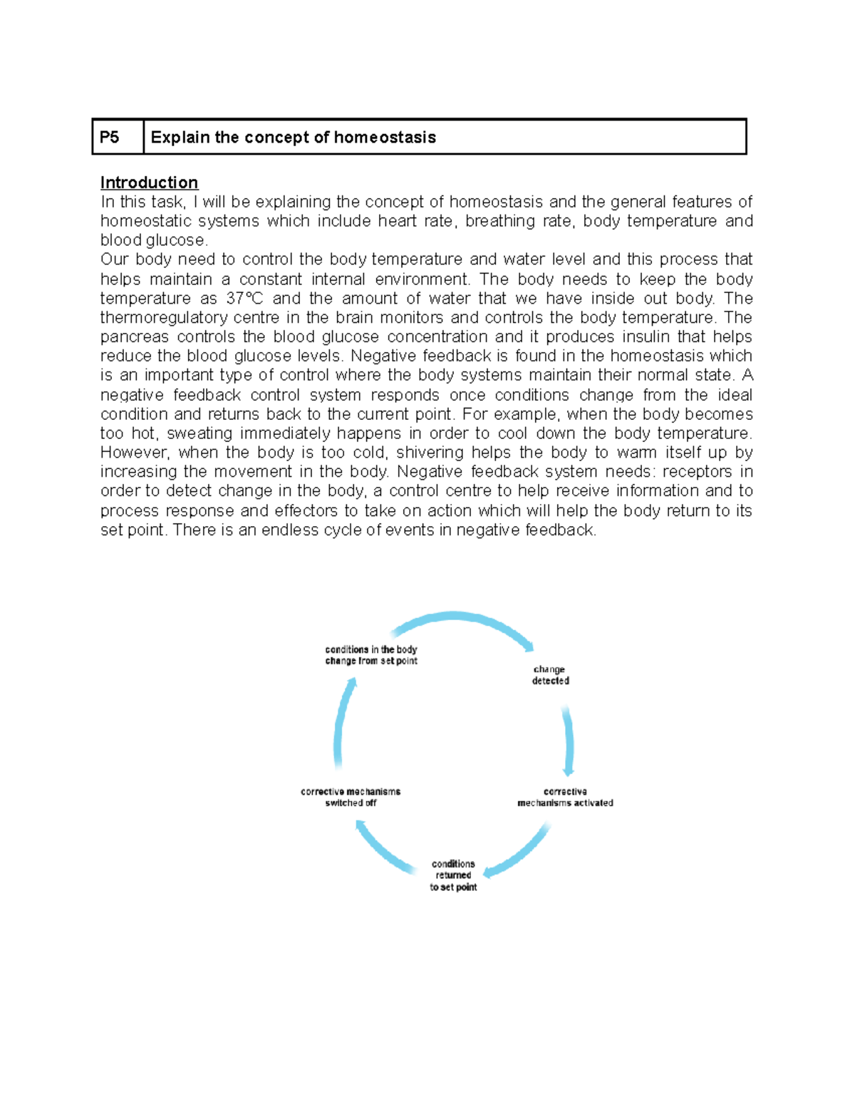 Homeostatis - information about homeostasis - P5 Explain the concept of ...
