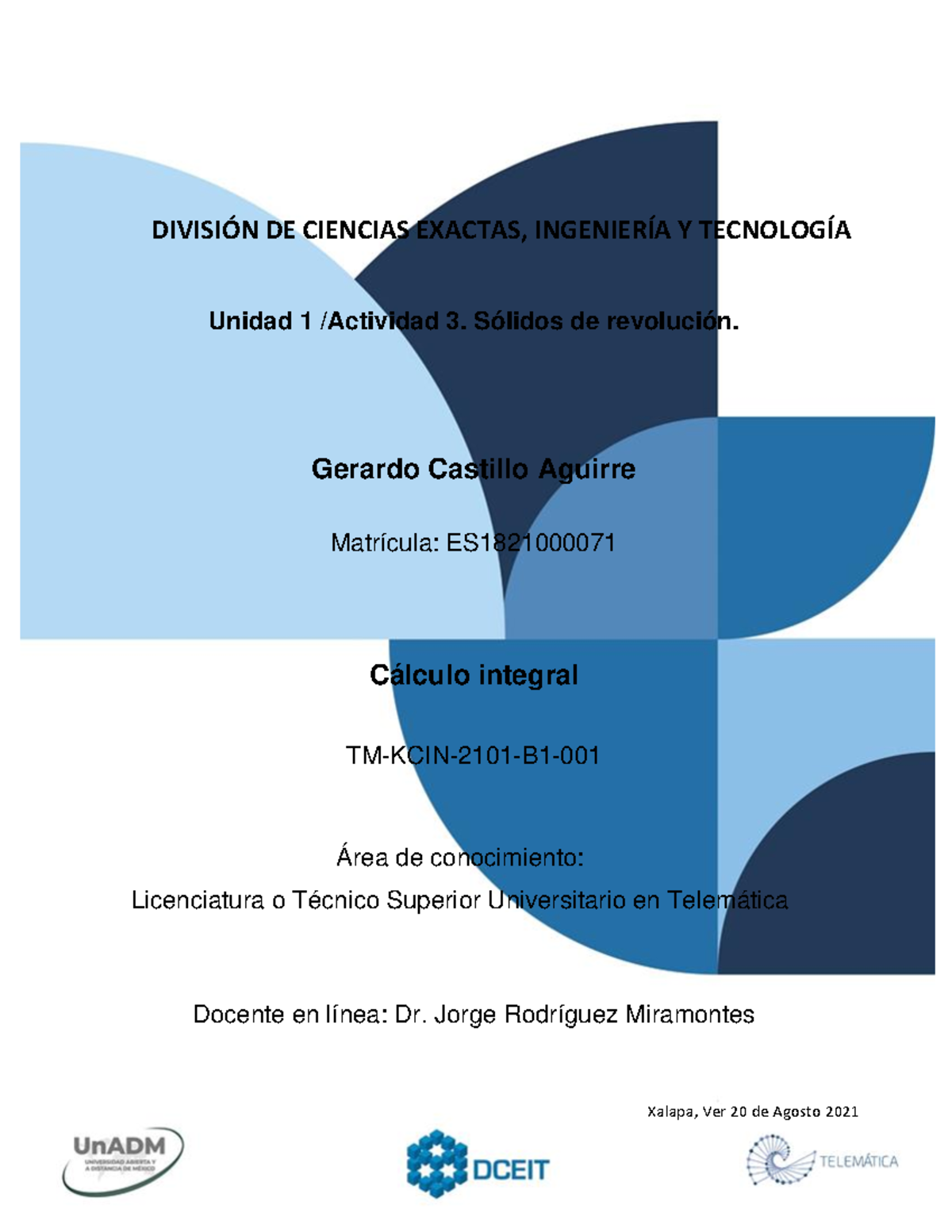 CIN U2 A3 _EJERCICIO_UNIVERSIDAD AUTONOMA DE MEXICO - DIVISIÓN DE ...