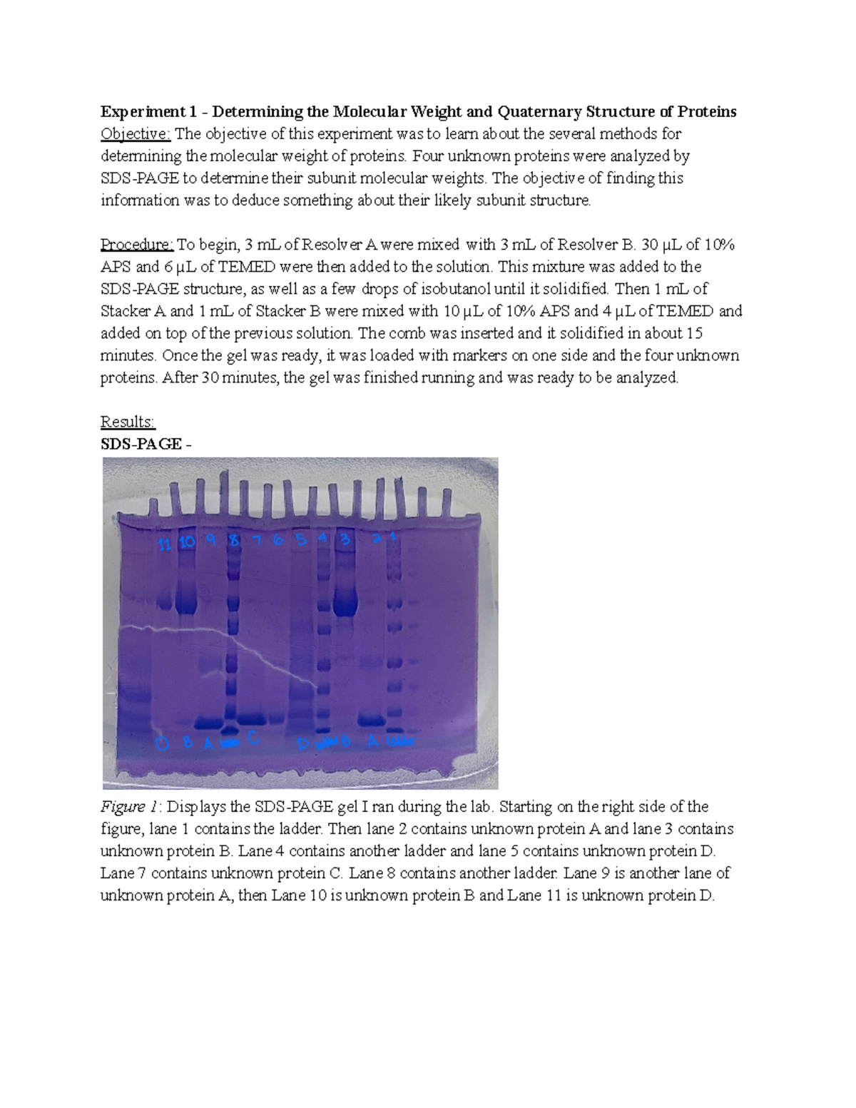 Chem 353 Experiment 4 Lab Report - Experiment 1 - Determining the ...