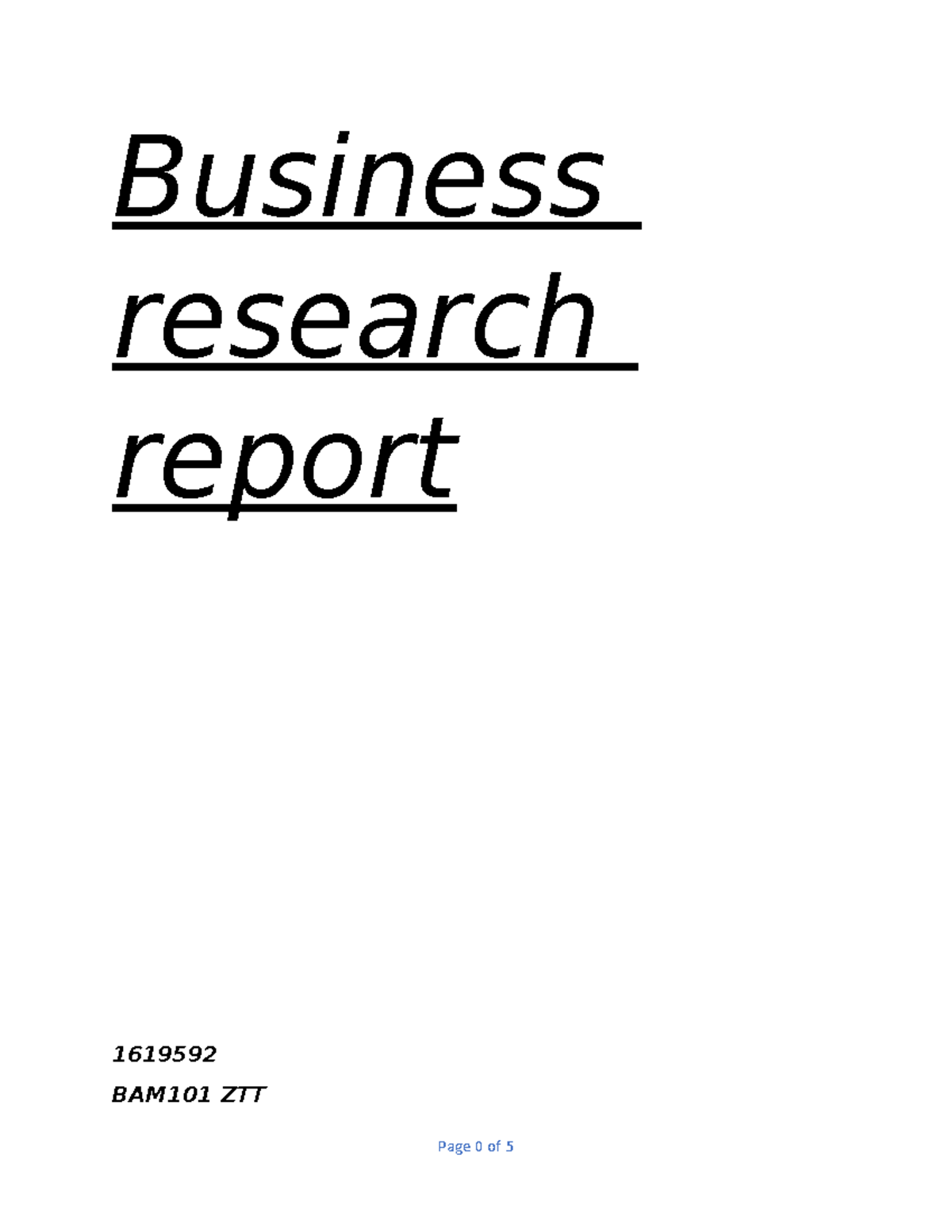 research a business assignment